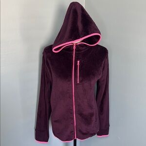 SO Women’s Purple Fleece Jacket w/ Hood Sz L